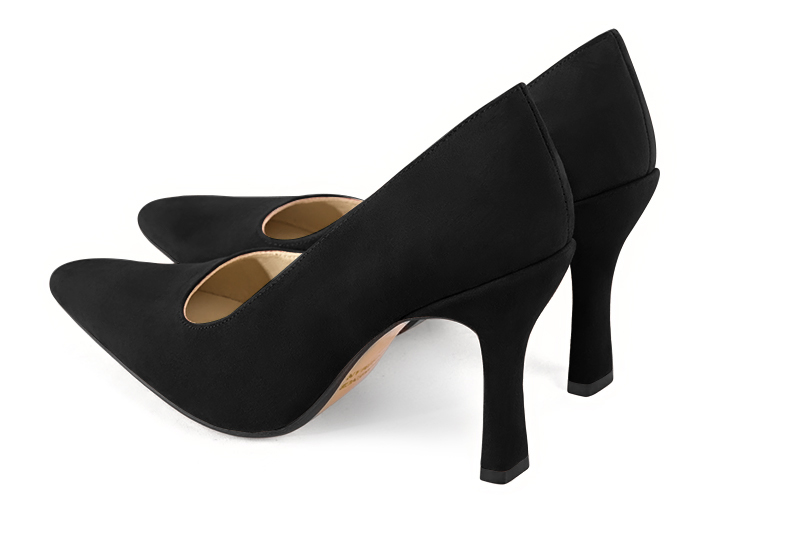 Escarpin habillé noir mat | Escarpin classique décolleté carré | Bout